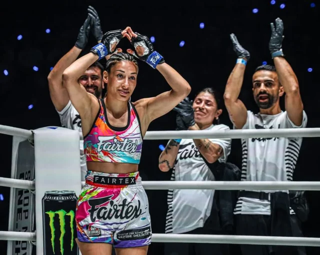 We are proud of you 🇹🇷🫶🔥 @nefisedelikurtofficial 
.
@onechampionship 
@onechampth 
@muaythaifederasyonu 
.
#muaythai #fight #onechampionship